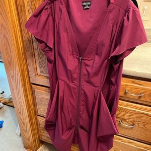 City chic dress with oversized pockets, zipper front